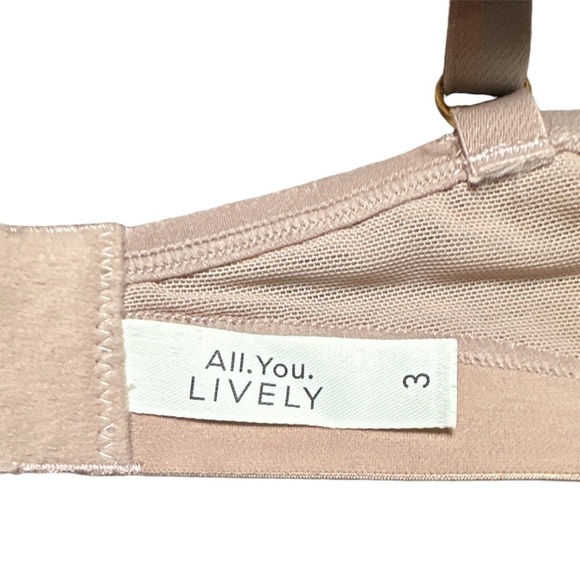 Lively The Palm Lace Busty Bralette Bra Lightweight Wirefree Size 3 Nude - Picture 5 of 9